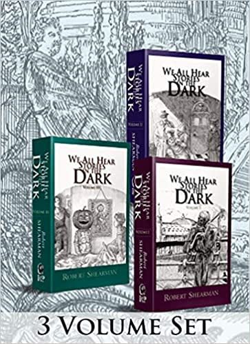 Three-volume paperback set for We All Hear Stories in the Dark by Robert Shearman